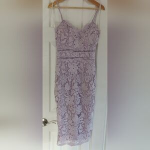 PremierAmour Lavender Lace Midi Dress